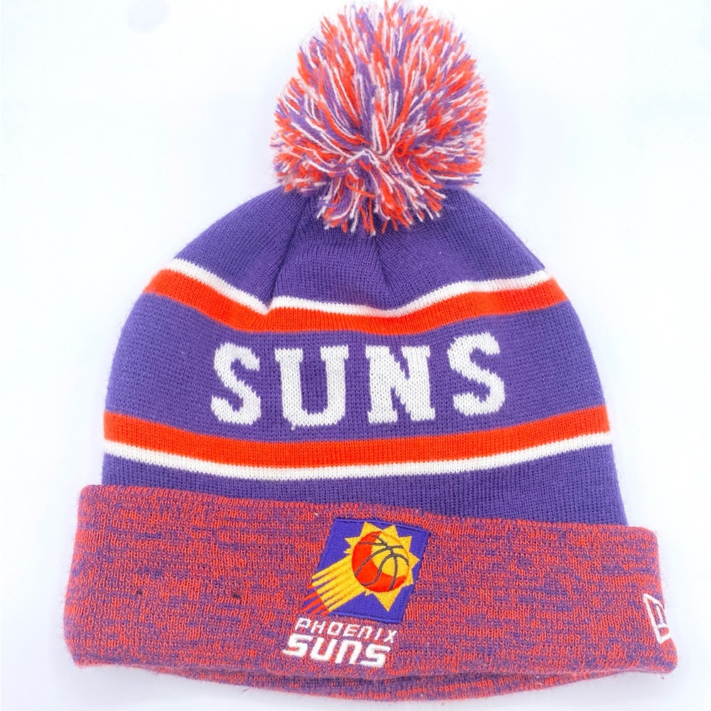 “New Era” Hardwood Classics Phoenix Suns Purple Beanie Hat Toque Pompom Purple
